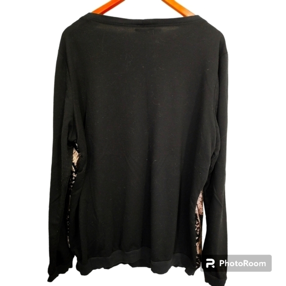 Maurice's Black Sequined Tribal Sweater - Picture 2 of 5